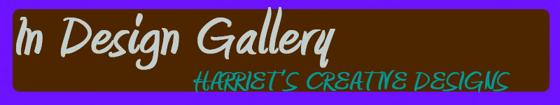 purple & chocolate banner with silver and teal blue text